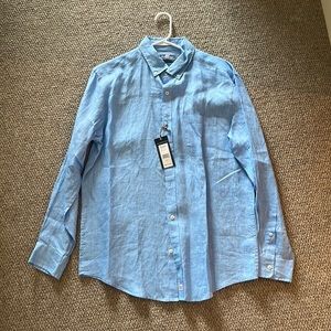 Blue Vineyard Vines linen shirt (large)